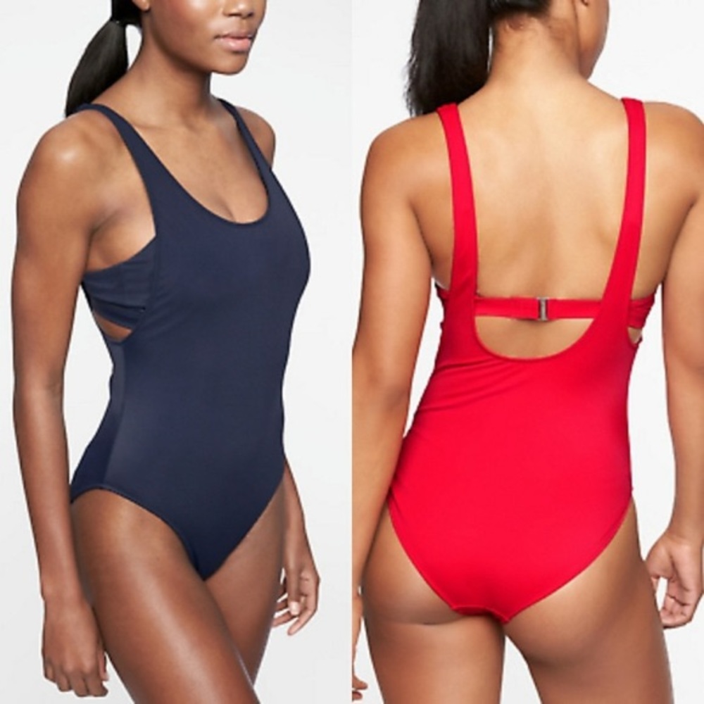 NWT Athleta 3-in-1 Convertible One-Piece Swimsuit - Bright Red - Size 38D/DD